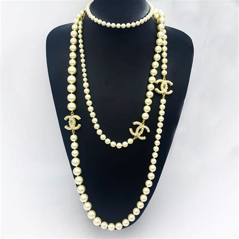 chanel pearl necklace buy online|chanel pearl necklace price list.